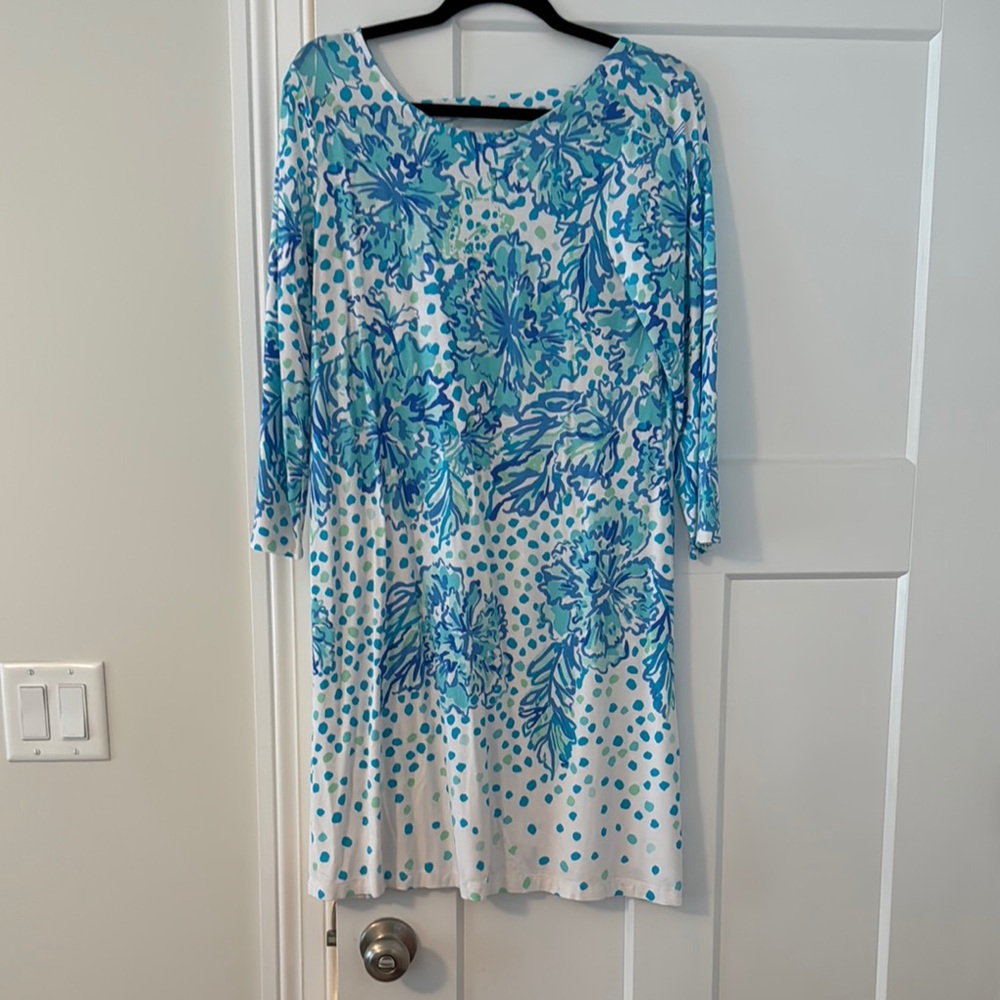 Lilly Pulitzer Blue Floral Mini Dress